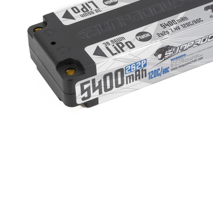 Sunpadow Platin Series Lipo Battery 5400mAh 7.4V 2S2P 120C - Sunpadow